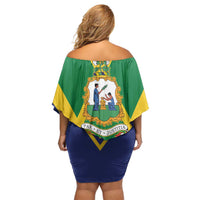 Saint Vincent and the Grenadines Independence Day Off Shoulder Short Dress Simple Style - Wonder Print Shop