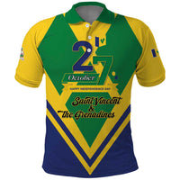 Saint Vincent and the Grenadines Independence Day Polo Shirt Simple Style - Wonder Print Shop