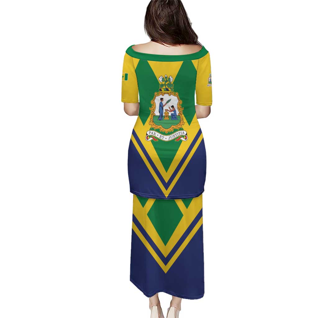 Saint Vincent and the Grenadines Independence Day Puletasi Simple Style - Wonder Print Shop