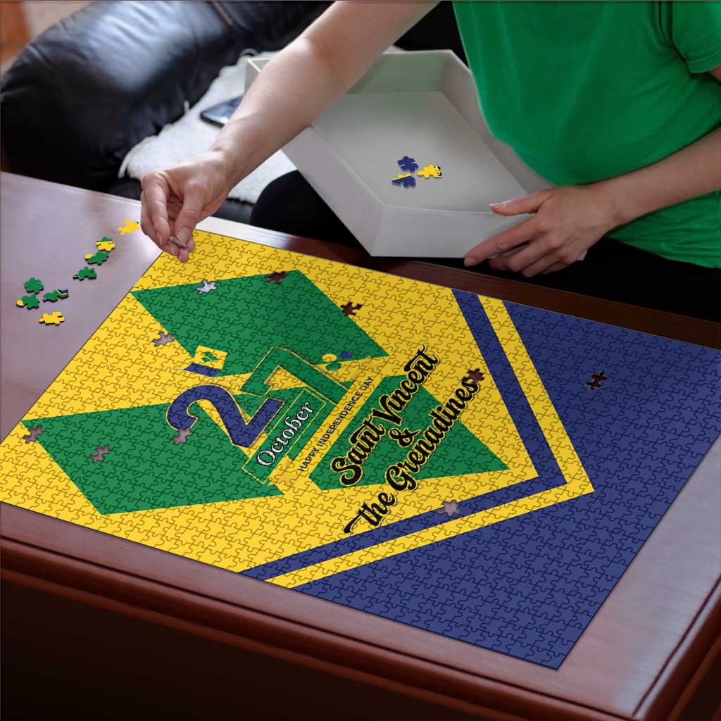 Saint Vincent and the Grenadines Independence Day Puzzle Simple Style - Wonder Print Shop