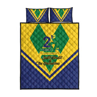 Saint Vincent and the Grenadines Independence Day Quilt Bed Set Simple Style - Wonder Print Shop
