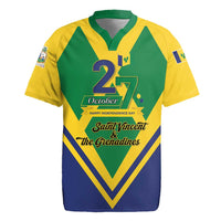 Saint Vincent and the Grenadines Independence Day Rugby Jersey Simple Style - Wonder Print Shop