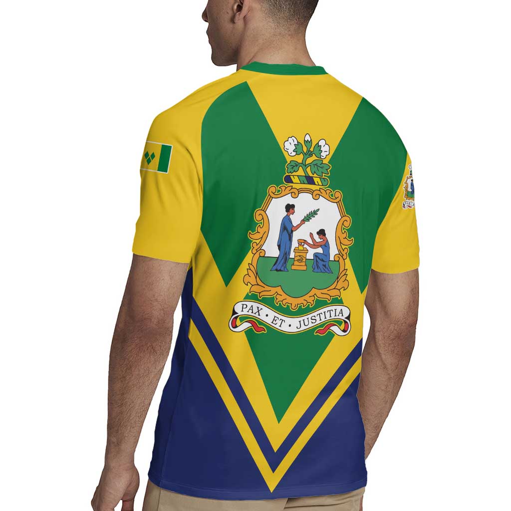 Saint Vincent and the Grenadines Independence Day Rugby Jersey Simple Style - Wonder Print Shop