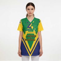 Saint Vincent and the Grenadines Independence Day Scrub Top Simple Style - Wonder Print Shop