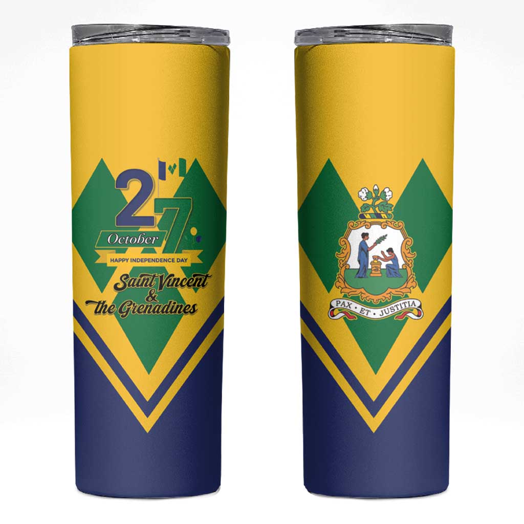 Saint Vincent and the Grenadines Independence Day Skinny Tumbler Simple Style - Wonder Print Shop