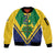 Saint Vincent and the Grenadines Independence Day Sleeve Zip Bomber Jacket Simple Style - Wonder Print Shop