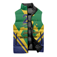 Saint Vincent and the Grenadines Independence Day Sleeveless Puffer Jacket Simple Style - Wonder Print Shop
