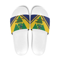 Saint Vincent and the Grenadines Independence Day Slide Sandals Simple Style - Wonder Print Shop