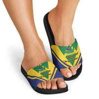 Saint Vincent and the Grenadines Independence Day Slide Sandals Simple Style - Wonder Print Shop