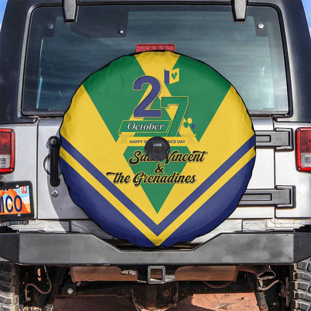 Saint Vincent and the Grenadines Independence Day Spare Tire Cover Simple Style - Wonder Print Shop