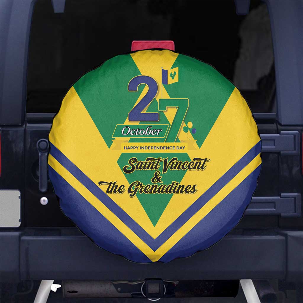Saint Vincent and the Grenadines Independence Day Spare Tire Cover Simple Style - Wonder Print Shop