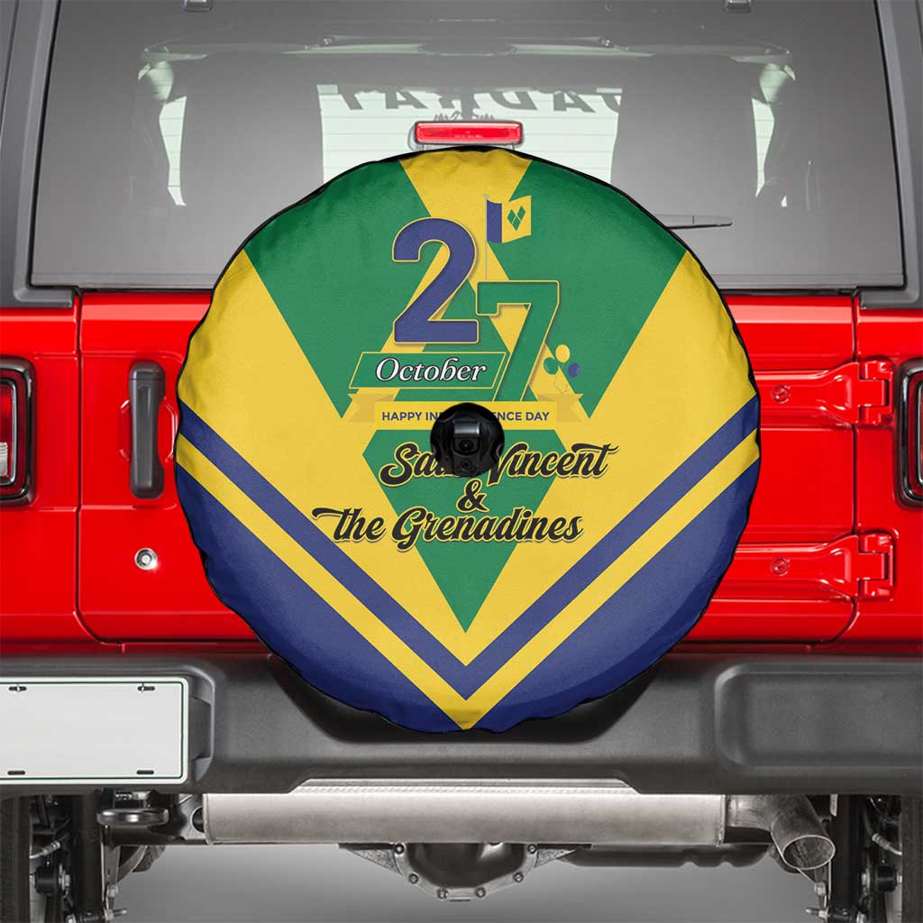 Saint Vincent and the Grenadines Independence Day Spare Tire Cover Simple Style - Wonder Print Shop