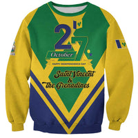 Saint Vincent and the Grenadines Independence Day Sweatshirt Simple Style - Wonder Print Shop