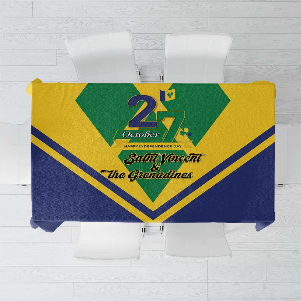 Saint Vincent and the Grenadines Independence Day Tablecloth Simple Style - Wonder Print Shop