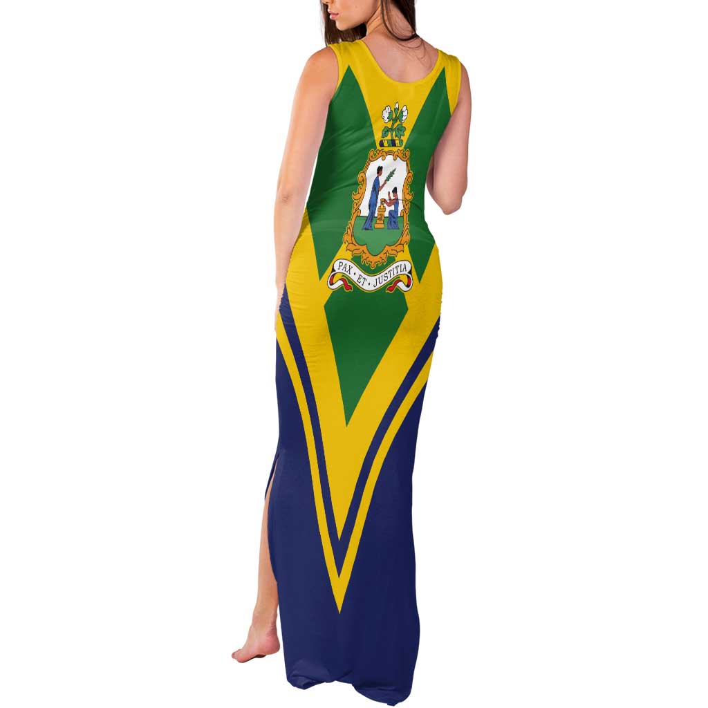 Saint Vincent and the Grenadines Independence Day Tank Maxi Dress Simple Style - Wonder Print Shop