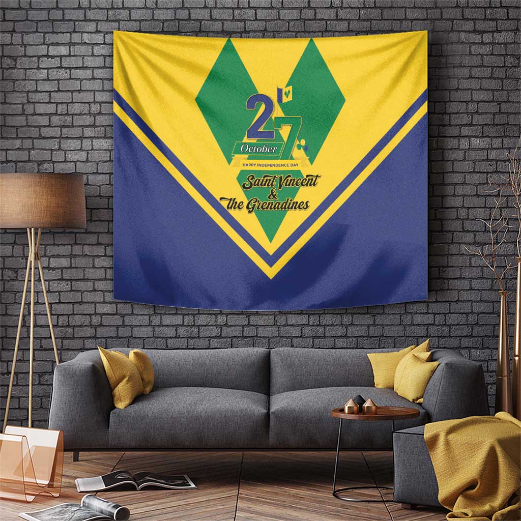 Saint Vincent and the Grenadines Independence Day Tapestry Simple Style - Wonder Print Shop