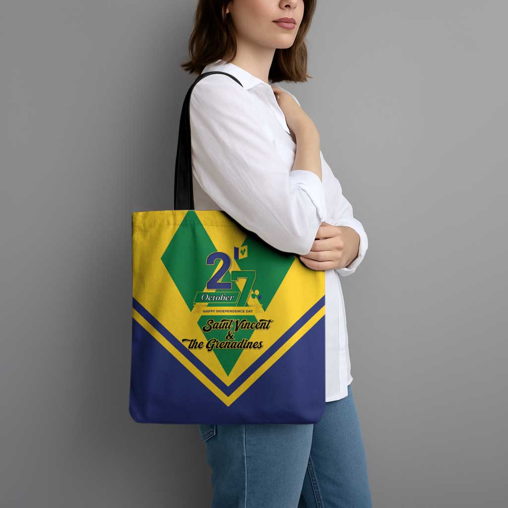 Saint Vincent and the Grenadines Independence Day Tote Bag Simple Style - Wonder Print Shop