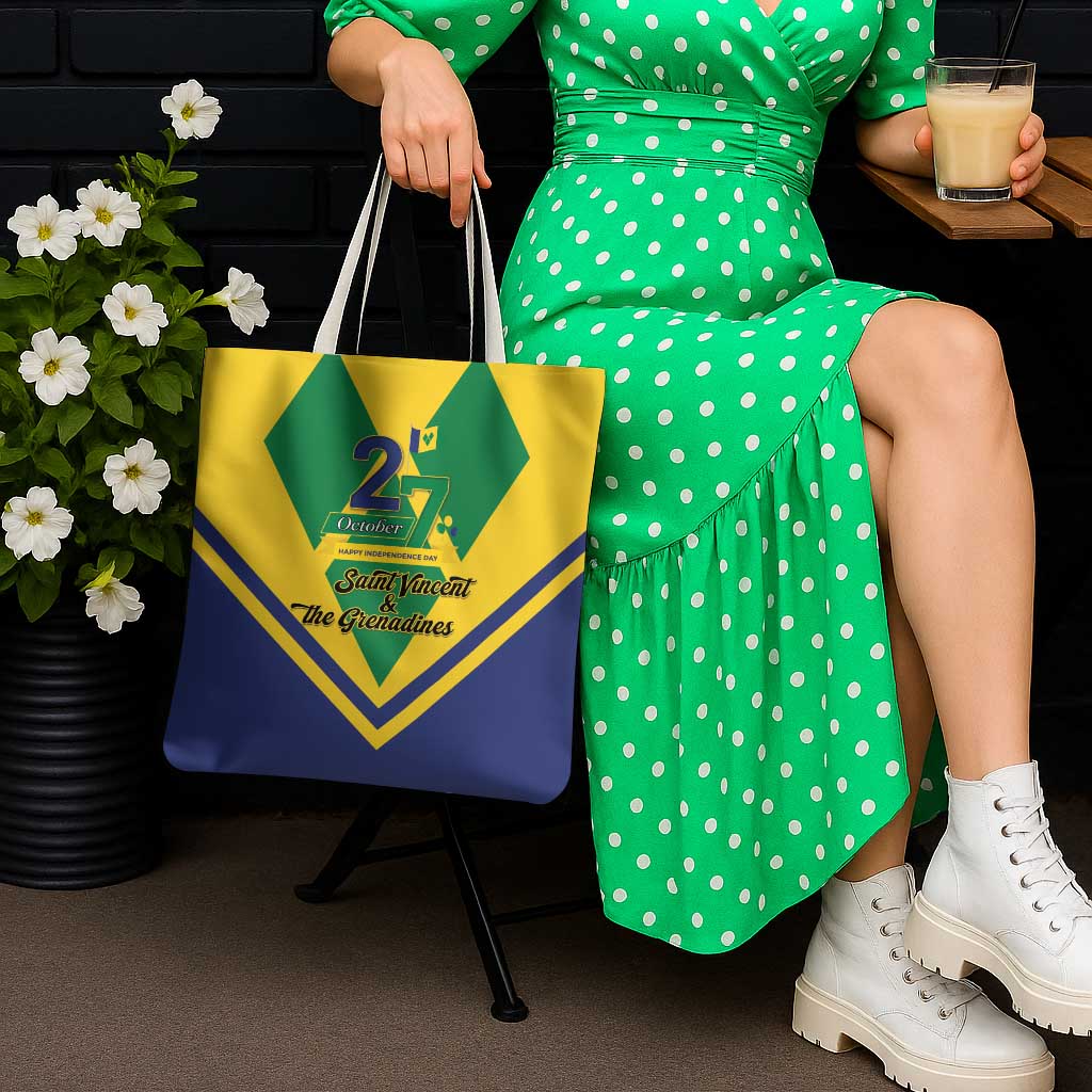Saint Vincent and the Grenadines Independence Day Tote Bag Simple Style - Wonder Print Shop