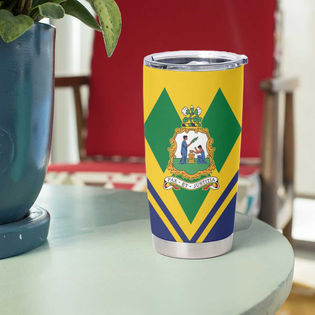 Saint Vincent and the Grenadines Independence Day Tumbler Cup Simple Style - Wonder Print Shop