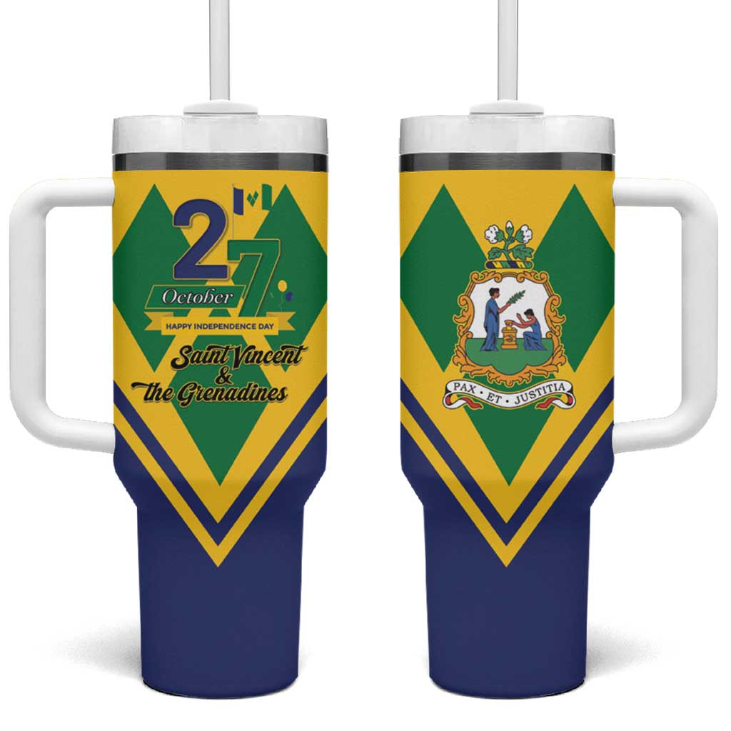 Saint Vincent and the Grenadines Independence Day Tumbler With Handle Simple Style - Wonder Print Shop