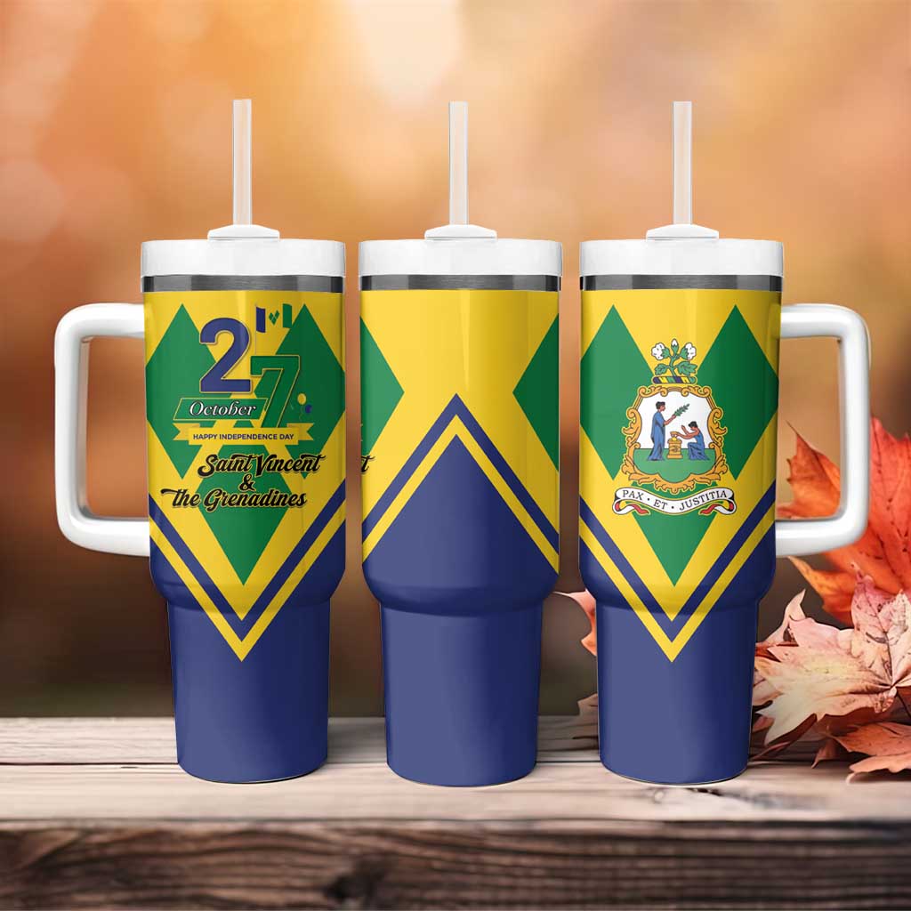 Saint Vincent and the Grenadines Independence Day Tumbler With Handle Simple Style - Wonder Print Shop