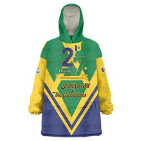 Saint Vincent and the Grenadines Independence Day Wearable Blanket Hoodie Simple Style - Wonder Print Shop