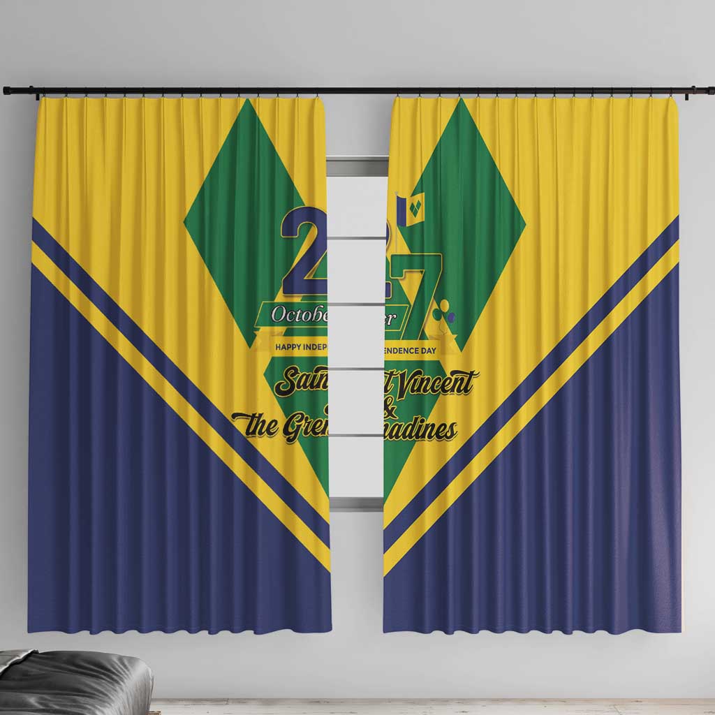 Saint Vincent and the Grenadines Independence Day Window Curtain Simple Style - Wonder Print Shop