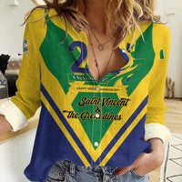 Saint Vincent and the Grenadines Independence Day Women Casual Shirt Simple Style - Wonder Print Shop