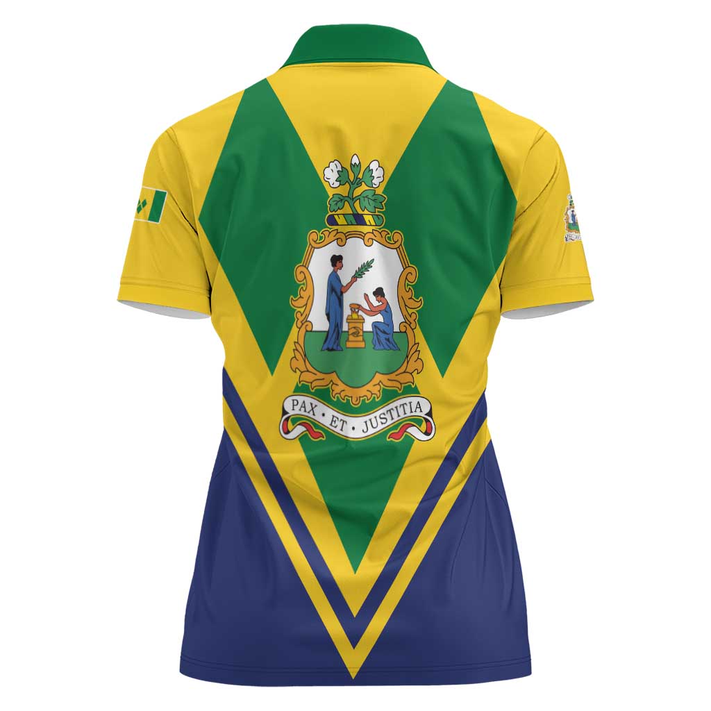 Saint Vincent and the Grenadines Independence Day Women Polo Shirt Simple Style - Wonder Print Shop