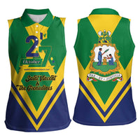 Saint Vincent and the Grenadines Independence Day Women Sleeveless Polo Shirt Simple Style - Wonder Print Shop