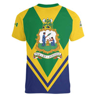Saint Vincent and the Grenadines Independence Day Women V-Neck T-Shirt Simple Style - Wonder Print Shop