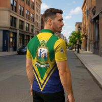 Saint Vincent and the Grenadines Independence Day Zipper Polo Shirt Simple Style - Wonder Print Shop