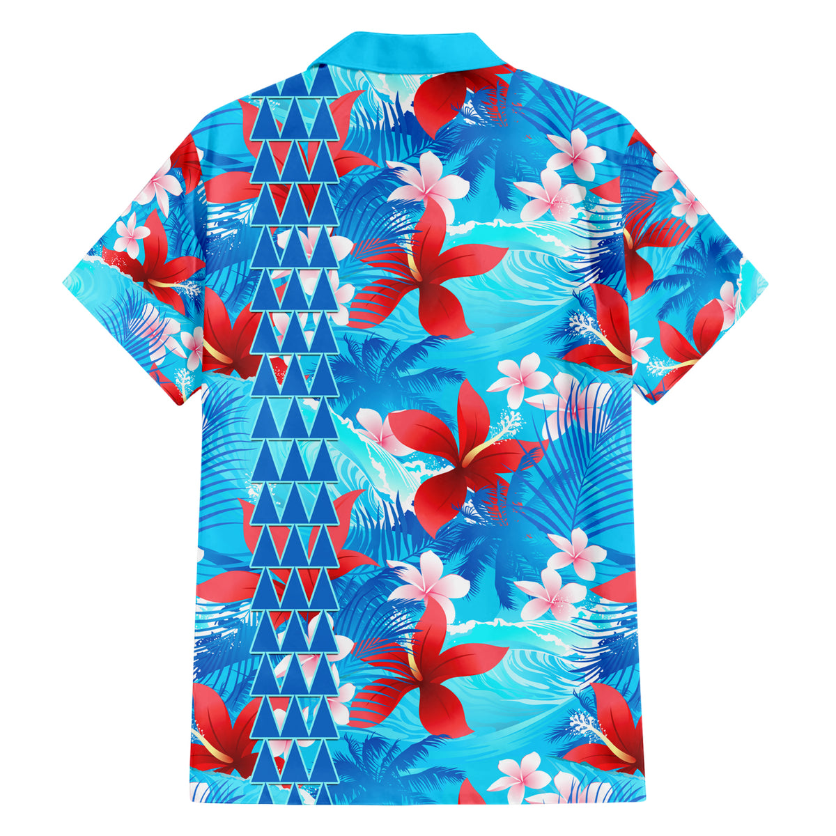 Hawaii Christmas Hawaiian Shirt Santa Claus Surfing Kakau Tropical Style - Wonder Print Shop