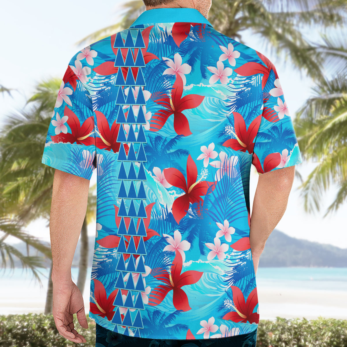 Hawaii Christmas Hawaiian Shirt Santa Claus Surfing Kakau Tropical Style - Wonder Print Shop