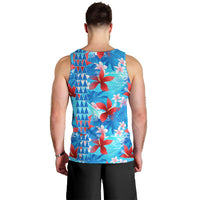 Hawaii Christmas Men Tank Top Santa Claus Surfing Kakau Tropical Style - Wonder Print Shop