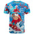 Hawaii Christmas T Shirt Santa Claus Surfing Kakau Tropical Style - Wonder Print Shop