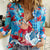 Hawaii Christmas Women Casual Shirt Santa Claus Surfing Kakau Tropical Style - Wonder Print Shop