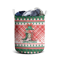 Cowgirl Boots Howdy Christmas Laundry Basket Western Christmas - Wonder Print Shop
