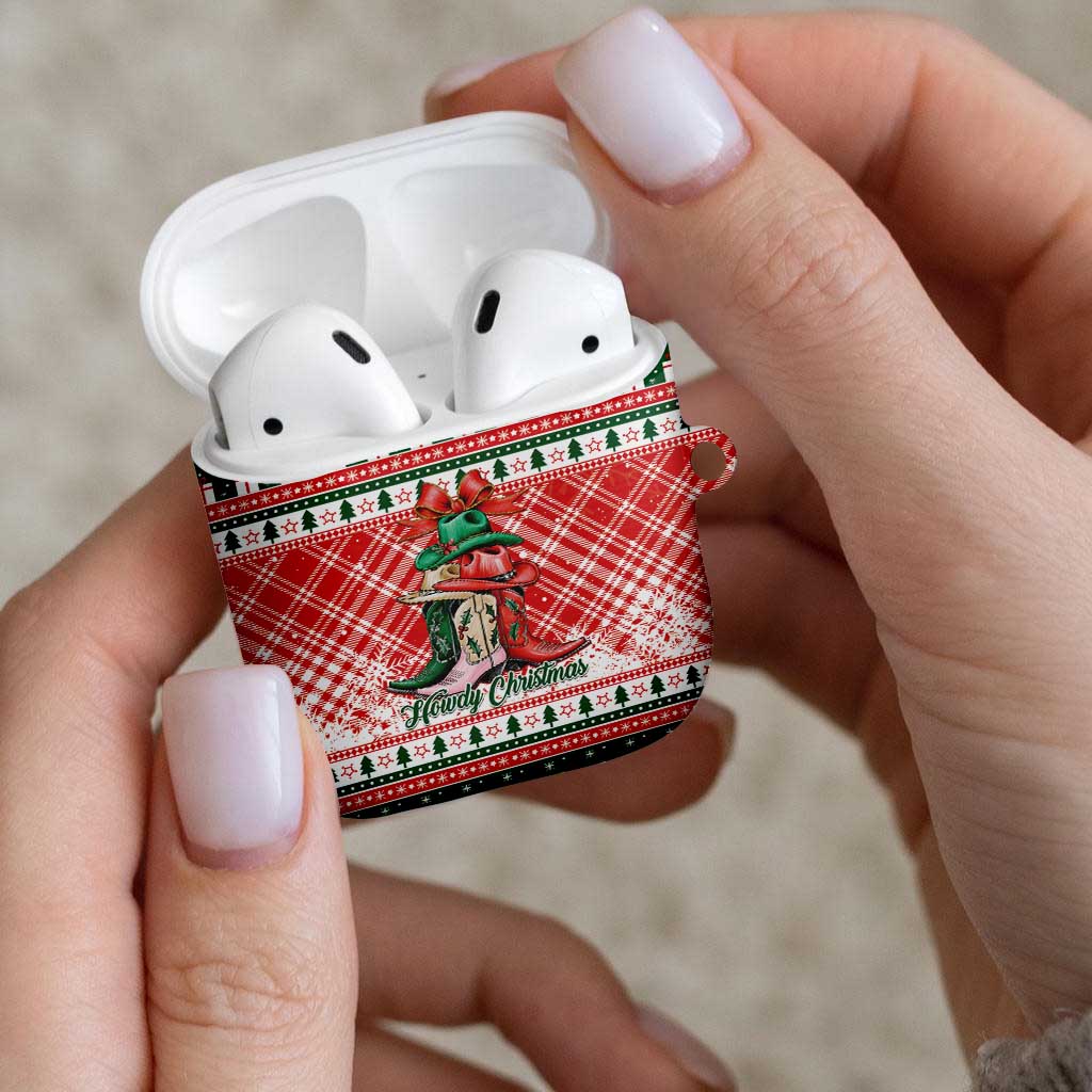 Cowgirl Boots Howdy Christmas AirPods Case Western Christmas - Wonder Print Shop