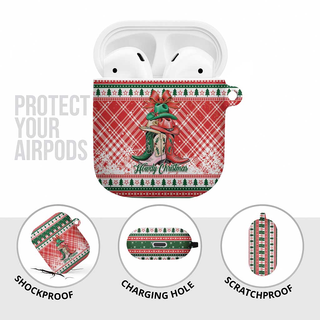 Cowgirl Boots Howdy Christmas AirPods Case Western Christmas - Wonder Print Shop