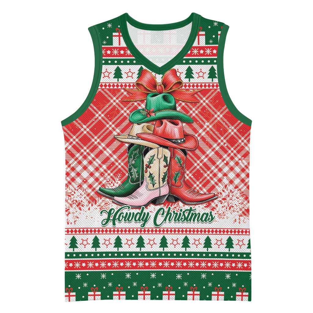 Personalized Cowgirl Boots Howdy Christmas Basketball Jersey Western Christmas - Wonder Print Shop