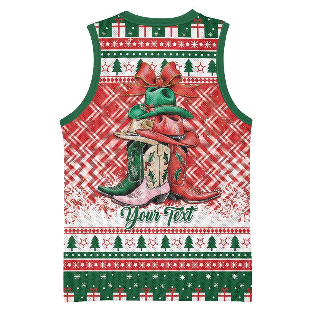 Personalized Cowgirl Boots Howdy Christmas Basketball Jersey Western Christmas - Wonder Print Shop