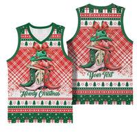 Personalized Cowgirl Boots Howdy Christmas Basketball Jersey Western Christmas - Wonder Print Shop