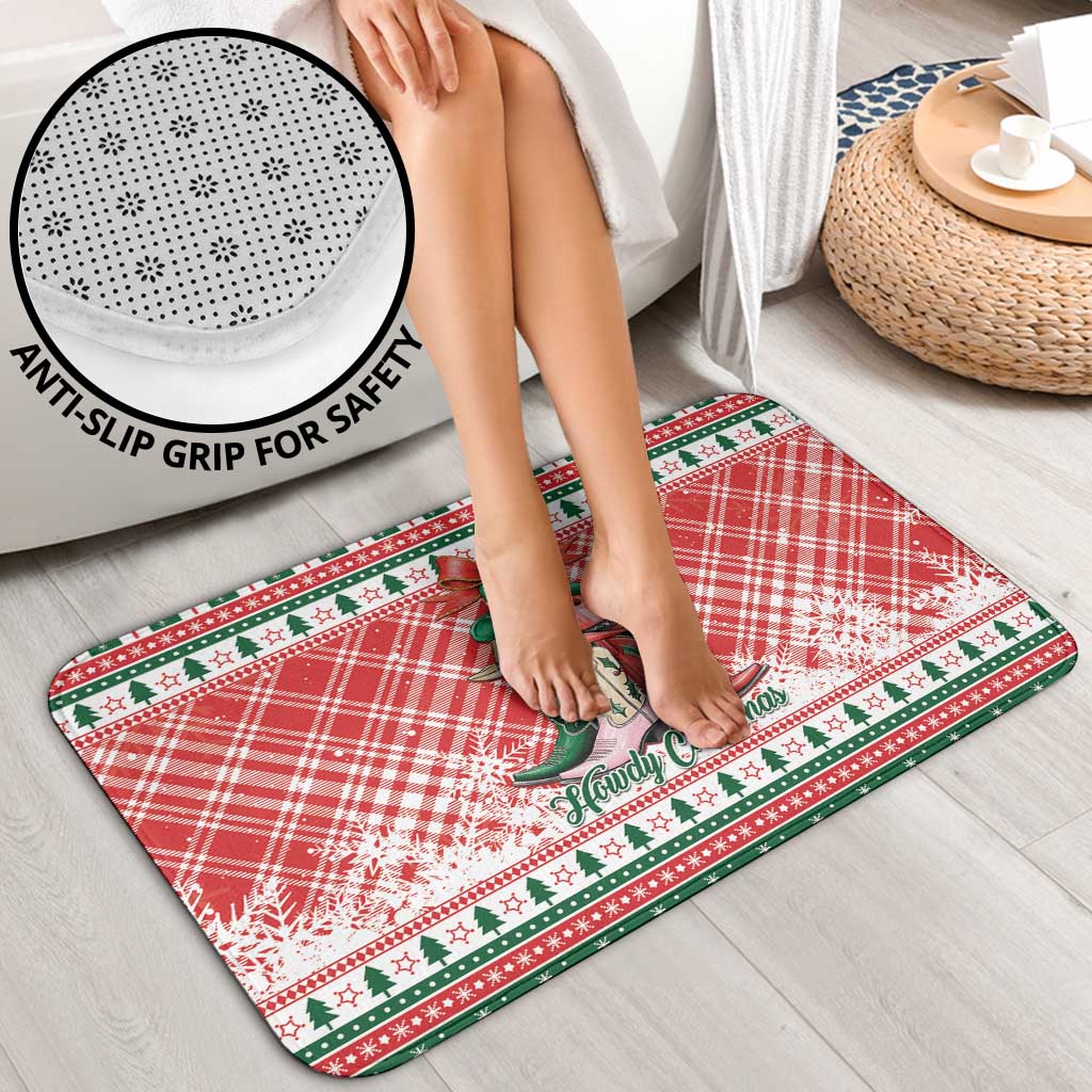 Cowgirl Boots Howdy Christmas Bathroom Set Western Christmas - Wonder Print Shop