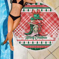 Cowgirl Boots Howdy Christmas Beach Blanket Western Christmas - Wonder Print Shop