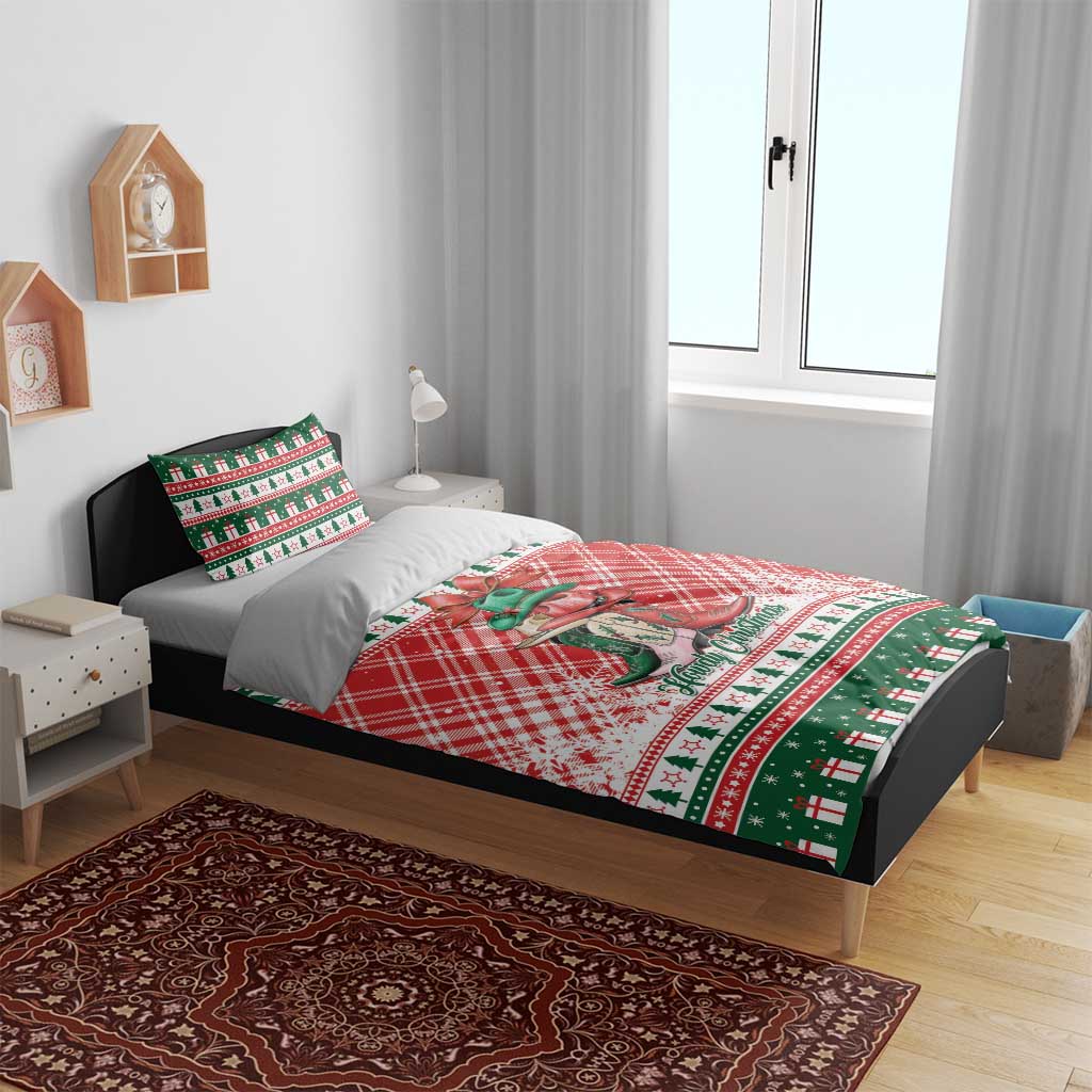 Cowgirl Boots Howdy Christmas Bedding Set Western Christmas - Wonder Print Shop