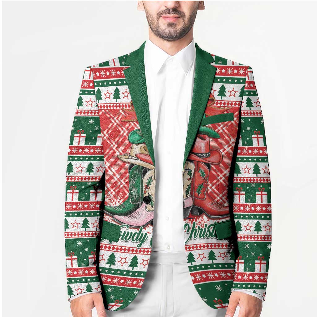 Personalized Cowgirl Boots Howdy Christmas Blazer Western Christmas - Wonder Print Shop
