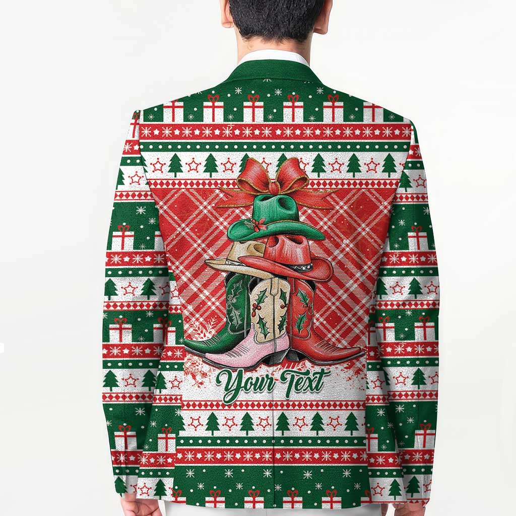 Personalized Cowgirl Boots Howdy Christmas Blazer Western Christmas - Wonder Print Shop