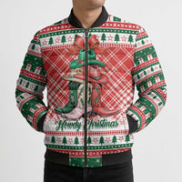 Personalized Cowgirl Boots Howdy Christmas Bomber Puffer Jacket Western Christmas - Wonder Print Shop