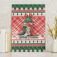 Cowgirl Boots Howdy Christmas Canvas Wall Art Western Christmas - Wonder Print Shop